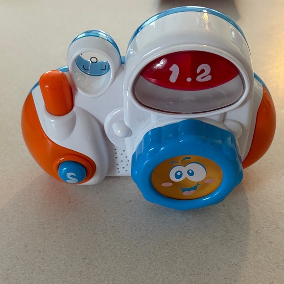 Vibrant Orange and White Toy Camera - Picture 3 of 6